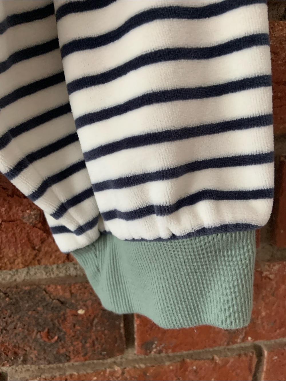 Madewell MWL Navy White Stripe Cozy Matching Lounge Sweatpants Set - Picture 5 of 10